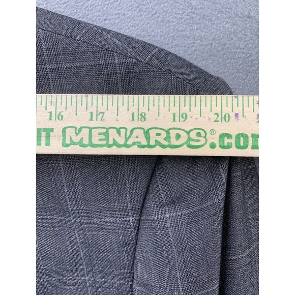 BOCACCIO UOMO Sports Coat 46R Solid Gray Formal Cross Hatch Blazer Suit Jacket - Picture 5 of 16